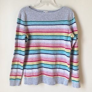 Talbots | Rainbow Stripe Boat Neck Sweater
